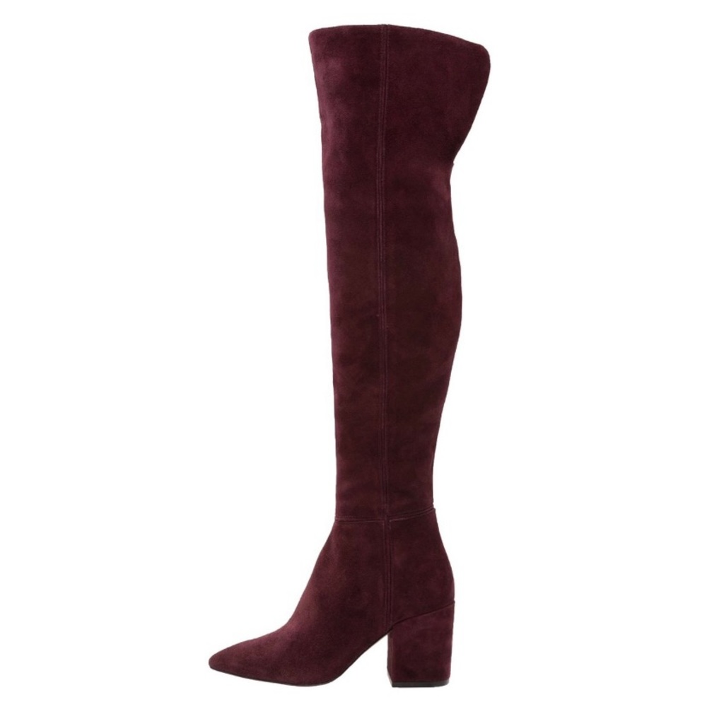 JESSICA SIMPSON Pumella Over-The-Knee Rouge Noir Pointed Toe Boot